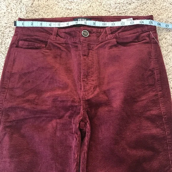 Paige Hoxton Ankle Skinny Burgundy Cords Size 30